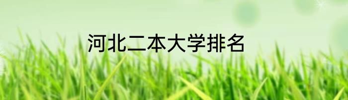 河北二本大学排名