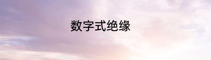 数字式绝缘