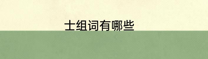 士组词有哪些