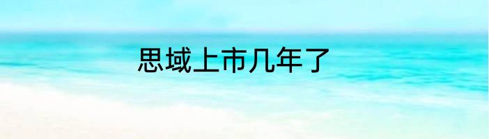 思域上市几年了