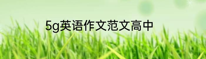 5g英语作文范文高中