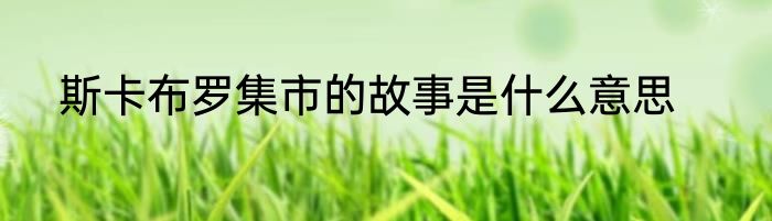 斯卡布罗集市的故事是什么意思