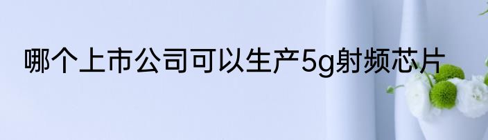 哪个上市公司可以生产5g射频芯片