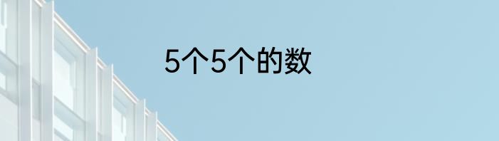 5个5个的数