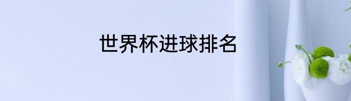 世界杯进球排名
