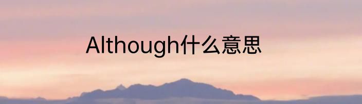 Although什么意思