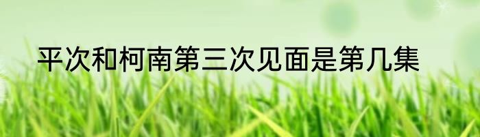 平次和柯南第三次见面是第几集