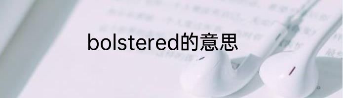 bolstered的意思