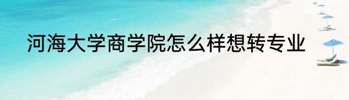 河海大学商学院怎么样想转专业