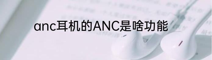 anc耳机的ANC是啥功能
