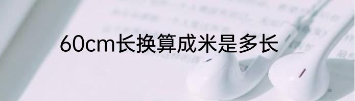 60cm长换算成米是多长