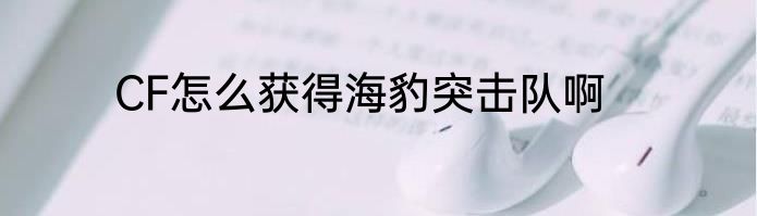 CF怎么获得海豹突击队啊