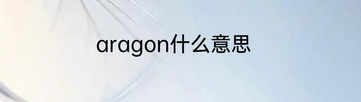 aragon什么意思