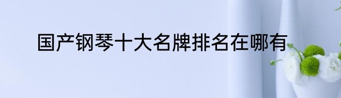 国产钢琴十大名牌排名在哪有
