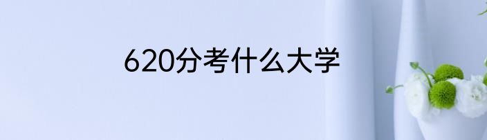 620分考什么大学