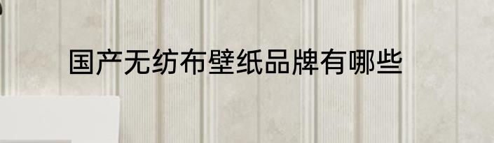 国产无纺布壁纸品牌有哪些