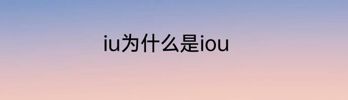 iu为什么是iou