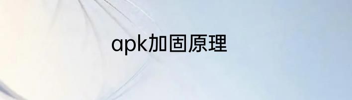 apk加固原理