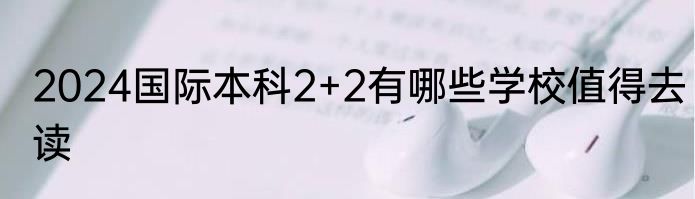 2024国际本科2+2有哪些学校值得去读