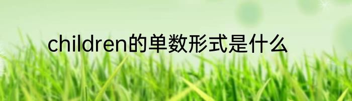 children的单数形式是什么