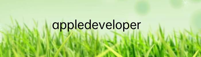 appledeveloper