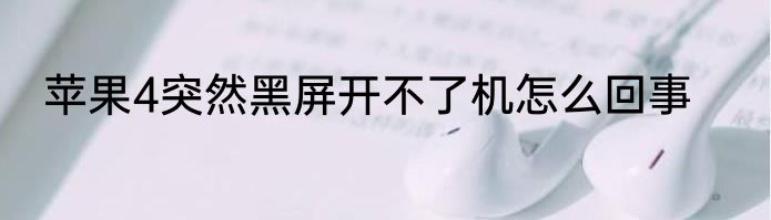 苹果4突然黑屏开不了机怎么回事