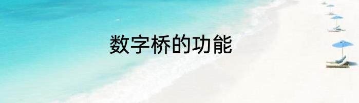 数字桥的功能