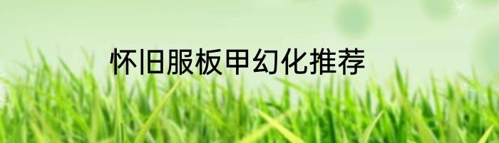 怀旧服板甲幻化推荐