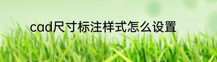 cad尺寸标注样式怎么设置