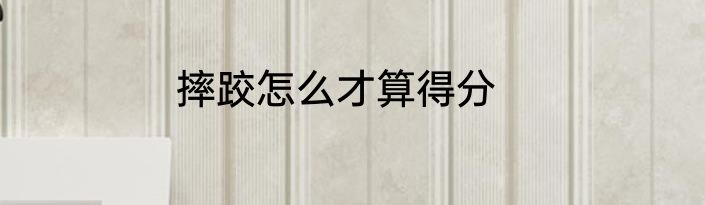 摔跤怎么才算得分
