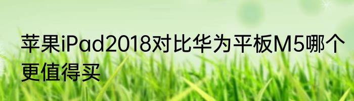 苹果iPad2018对比华为平板M5哪个更值得买