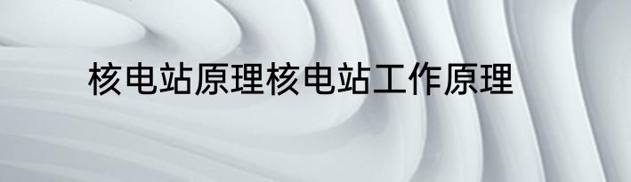 核电站原理核电站工作原理