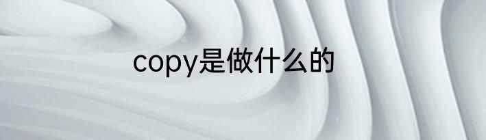 copy是做什么的