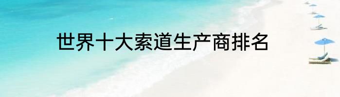 世界十大索道生产商排名