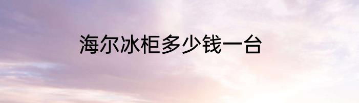 海尔冰柜多少钱一台