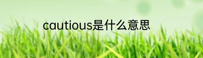 cautious是什么意思