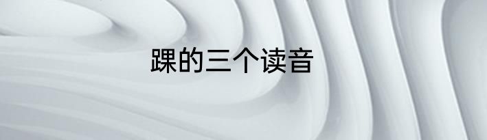 踝的三个读音