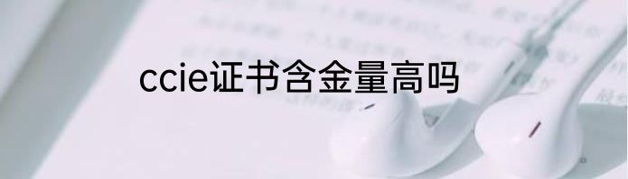 ccie证书含金量高吗