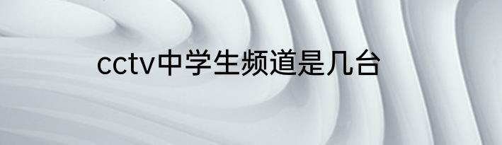 cctv中学生频道是几台
