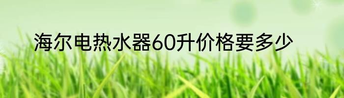 海尔电热水器60升价格要多少
