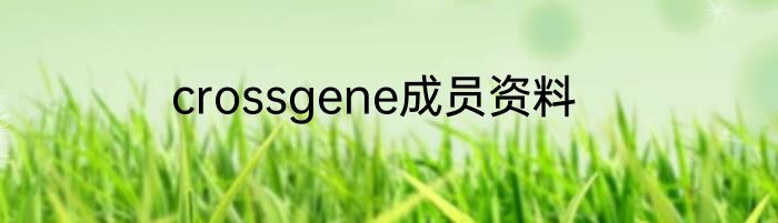 crossgene成员资料