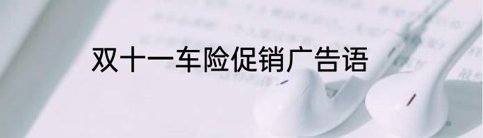 双十一车险促销广告语