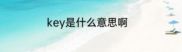 key是什么意思啊