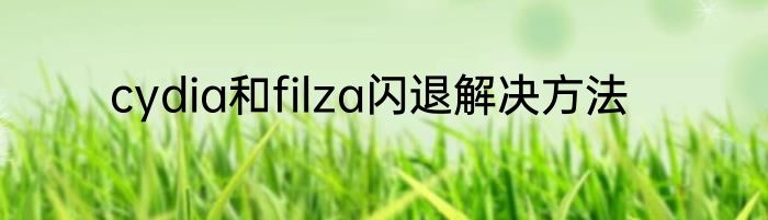 cydia和filza闪退解决方法