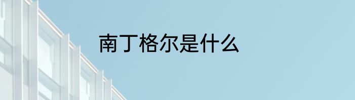 南丁格尔是什么
