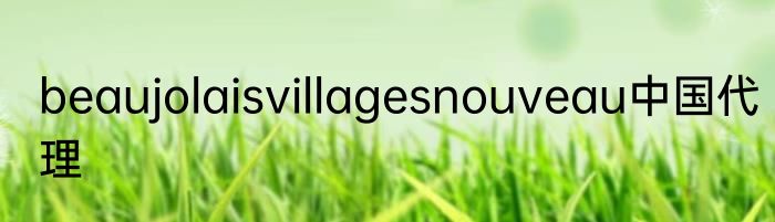 beaujolaisvillagesnouveau中国代理