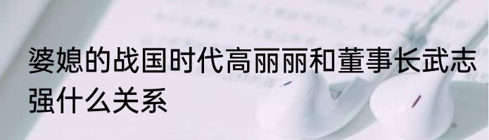 婆媳的战国时代高丽丽和董事长武志强什么关系
