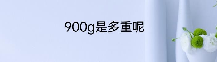 900g是多重呢