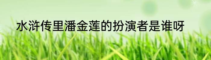 水浒传里潘金莲的扮演者是谁呀