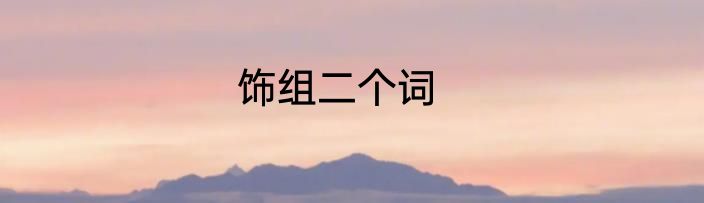 饰组二个词